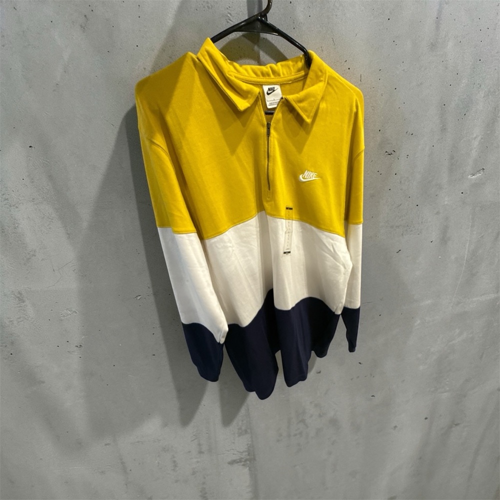 Nike Yellow, White, and Black Half-Zip Pullover